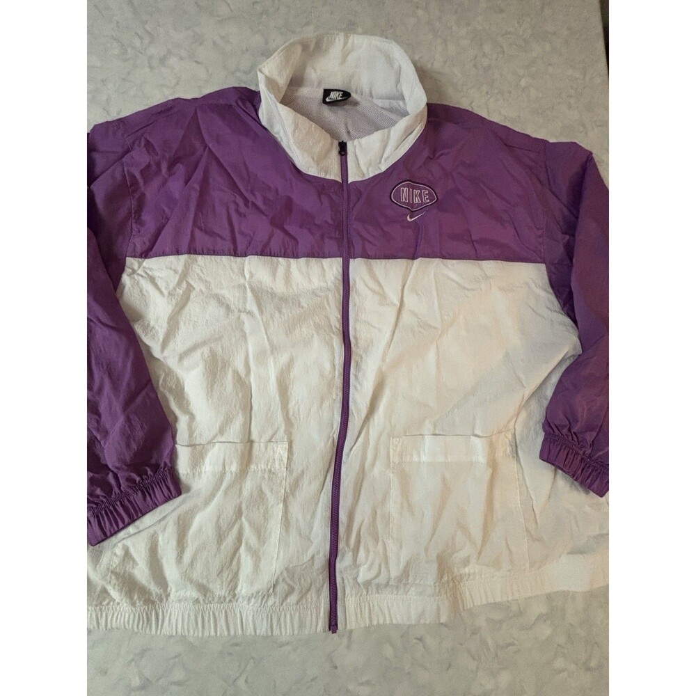 Nike Sportswear Retro Track Jacket Womens 3X Purple White Windbreaker DC6946-570